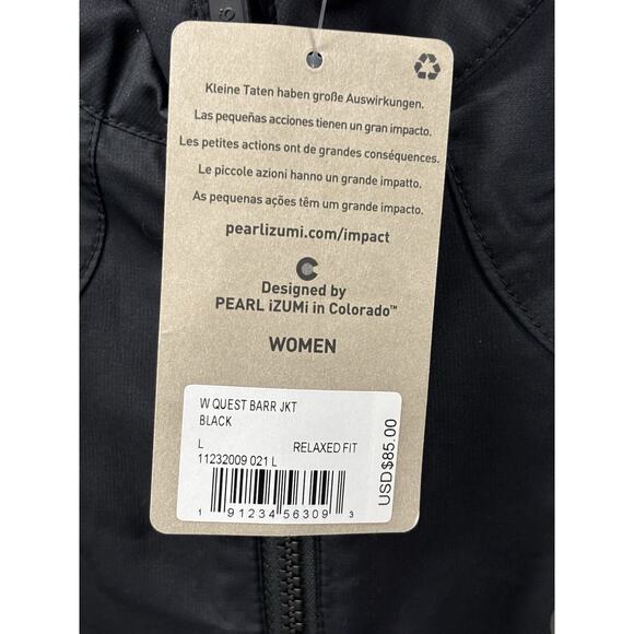 Pearl Izumi Quest Barrier Cycling Jacket Women’s Large Black $85 - Picture 4 of 14